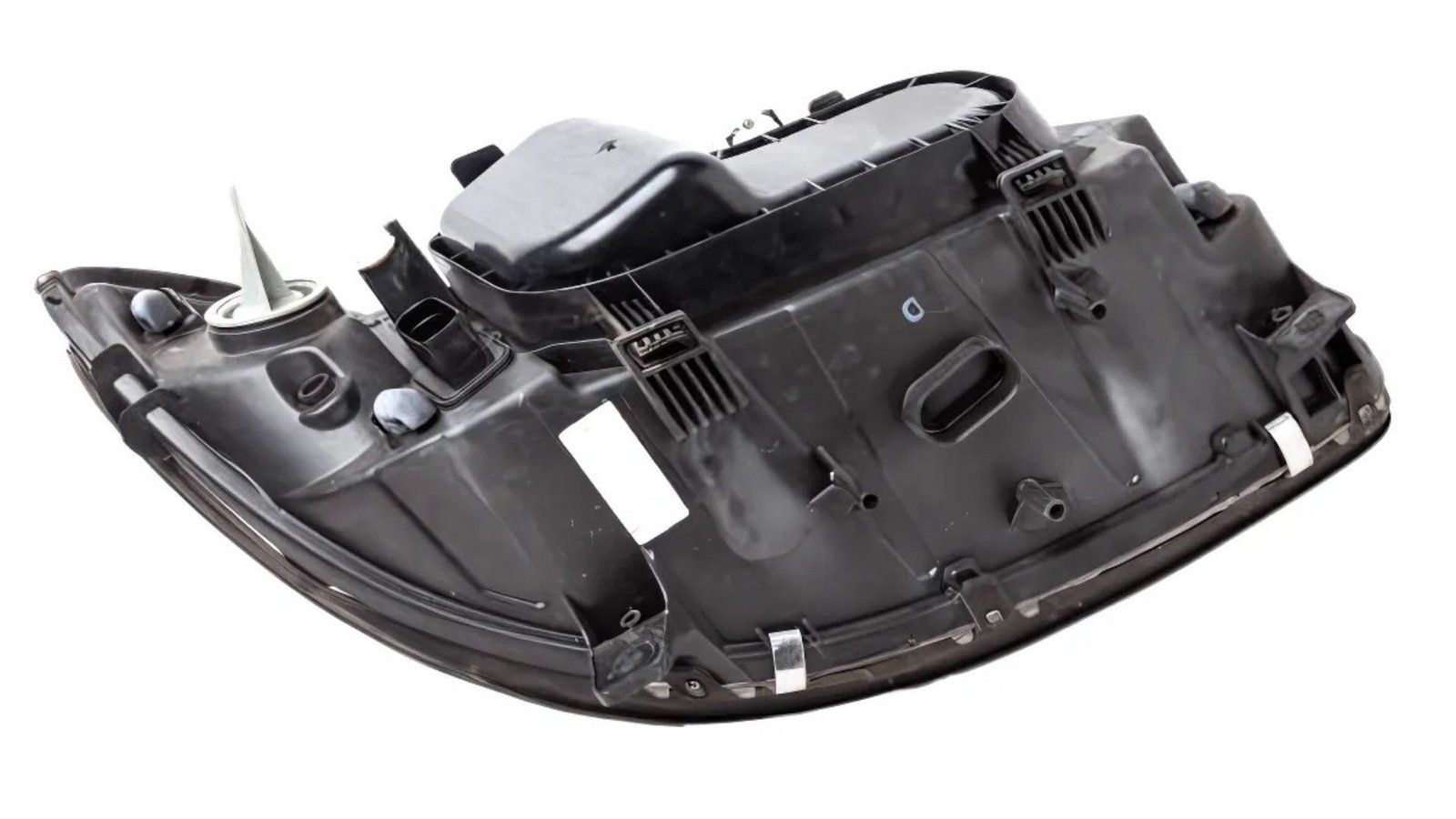 Multi-color injection molded LED headlight housings and lighting assemblies for automotive applications