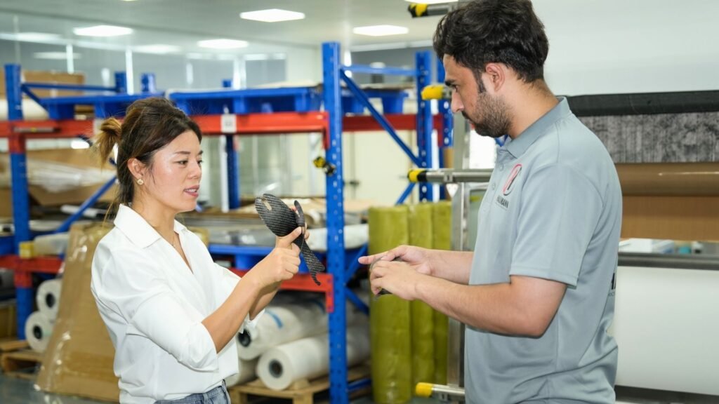 Final inspection and packaging of assembled products at Haumann, supporting carbon composite and custom manufacturing projects