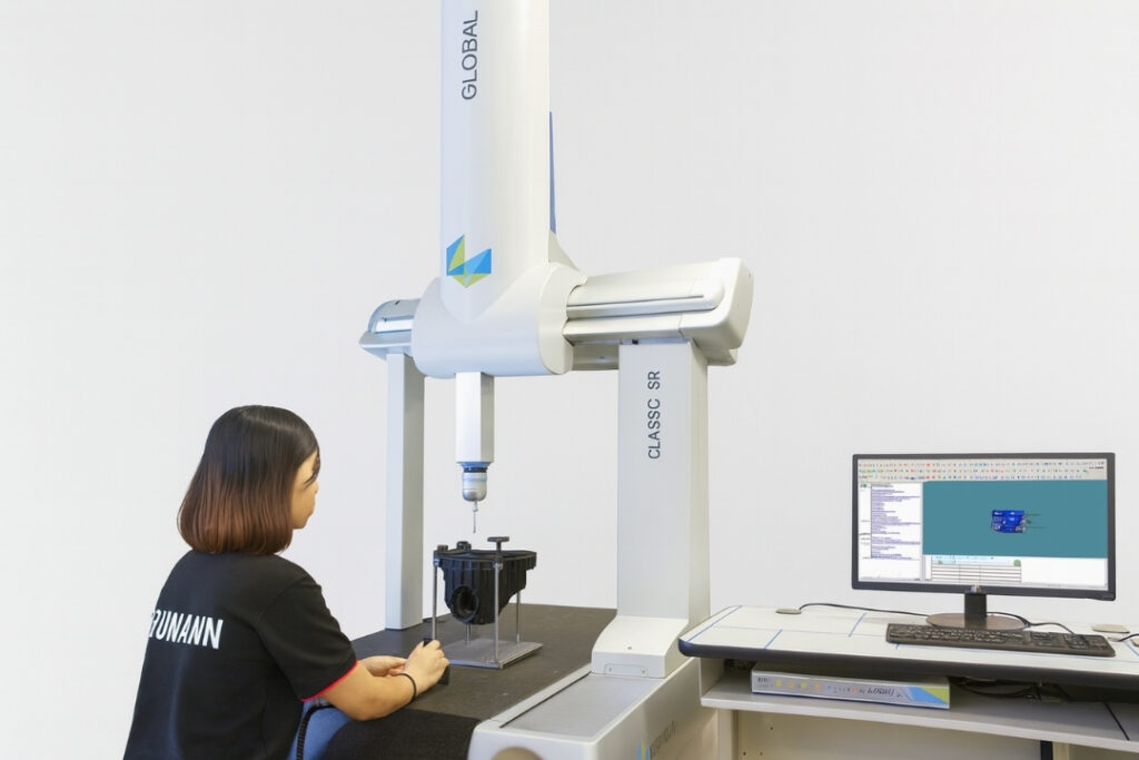 Quality inspection of a molded part on a coordinate measuring machine