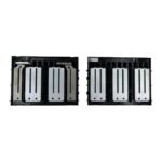 Injection molded automotive battery pack connector housing for electric and hybrid vehicle systems.