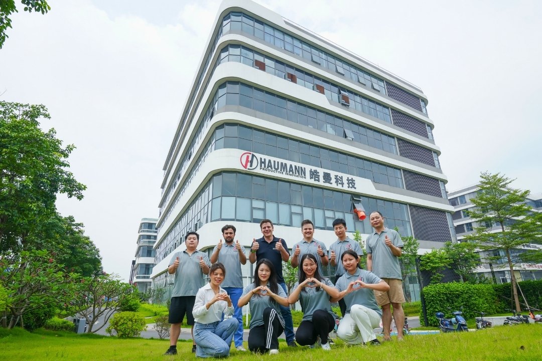 For China factory pic ALT text: Haumann Technology injection molding and tooling facility in Foshan, Guangdong, China