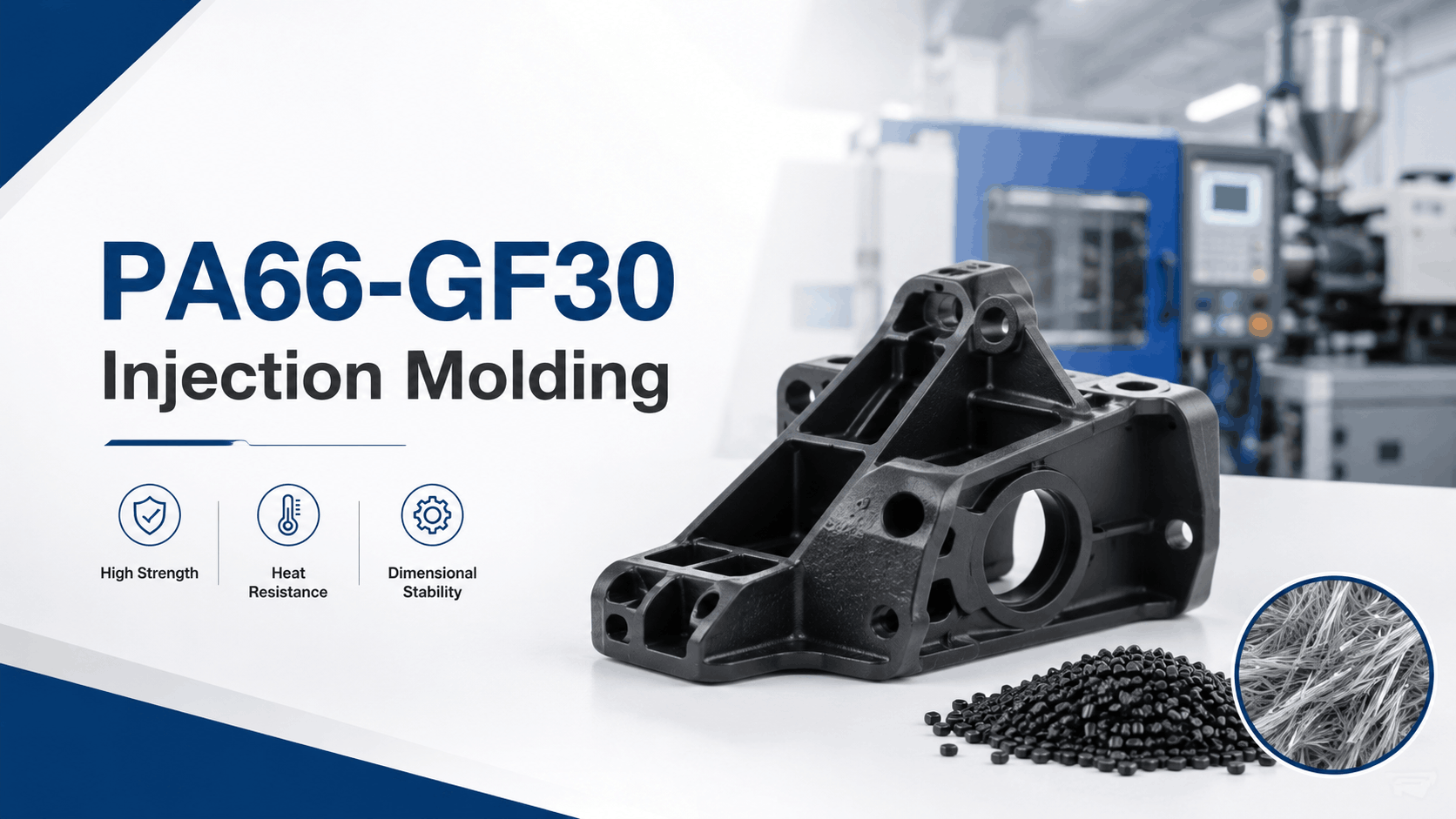 PA66-GF30 injection molded plastic component by Haumann Technology