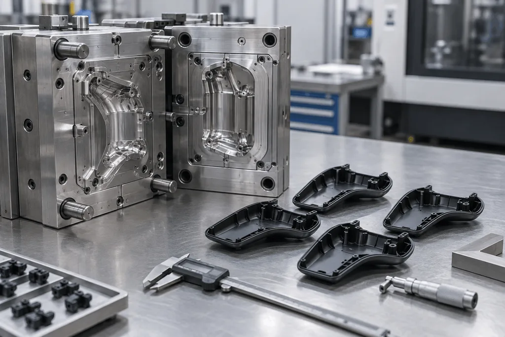 Precision injection mold and quality inspection of molded plastic components